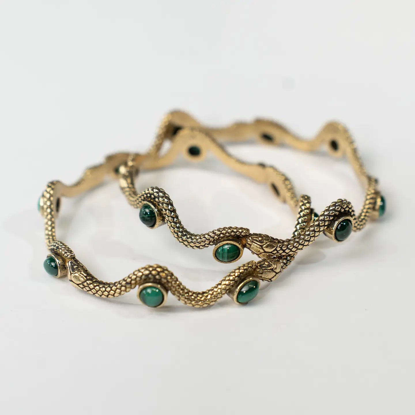 Snake Malachite Bangle