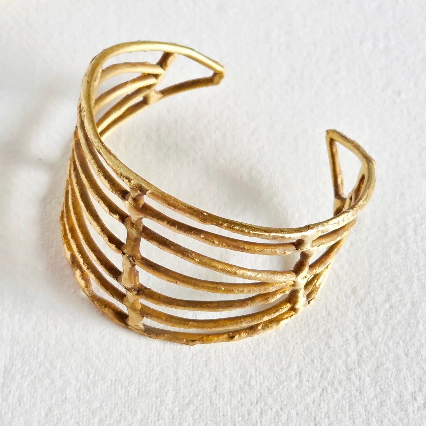 Brass Caged Cuff