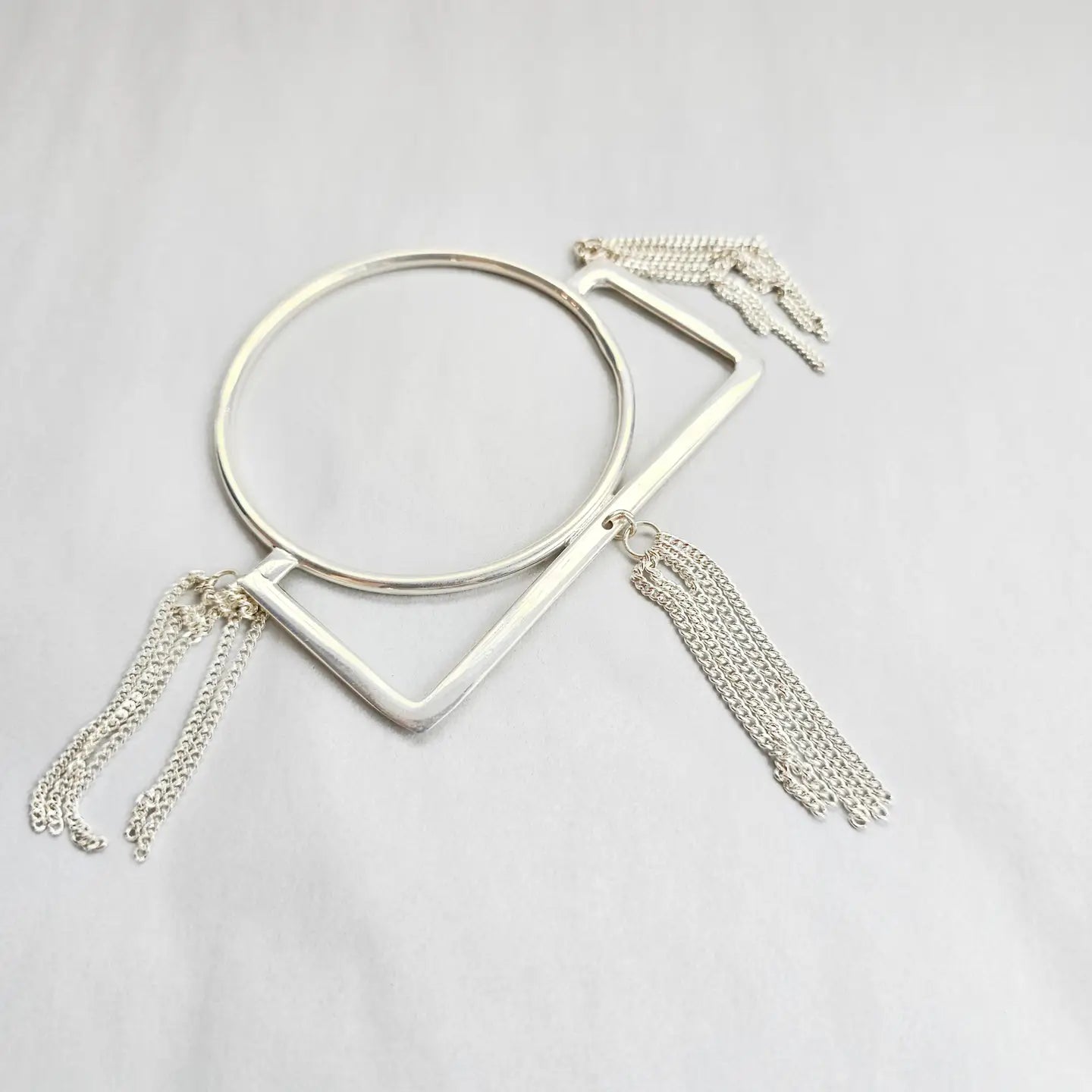Fringe Bangle Silver Plated BraceletS