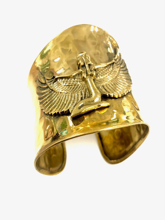GODDESS ISIS BRASS BRACELET CUFF