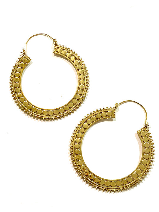 Alina Brass Hoops