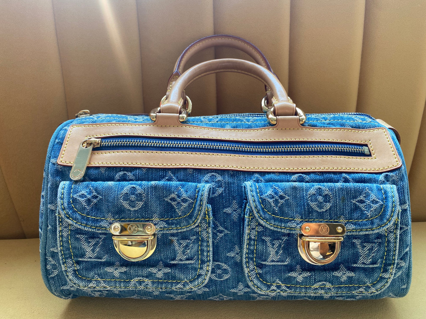 LOUIS VUITTON LV Blue Denim Neospeedy-2006