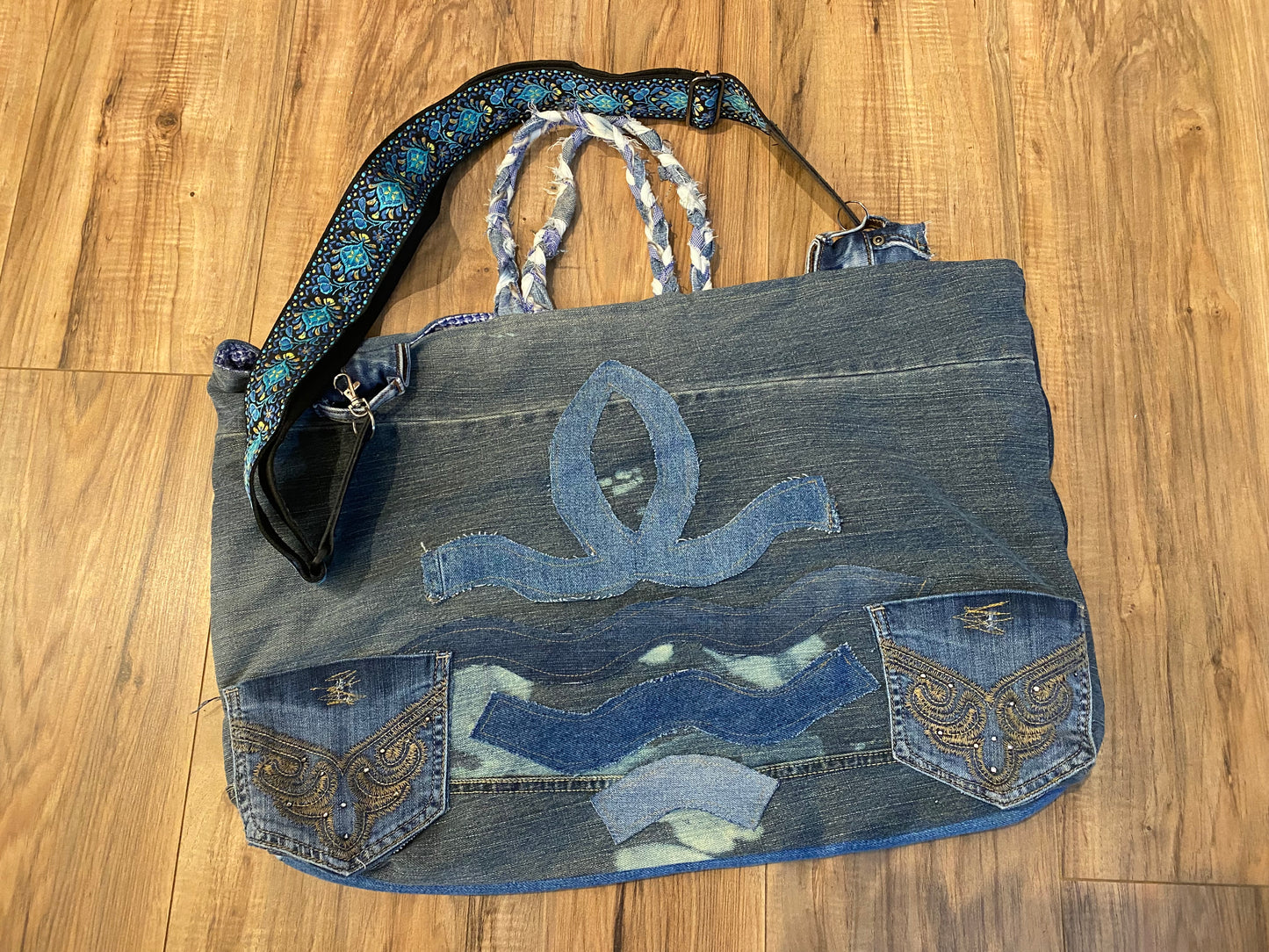 Jubilee Beach Bag - Denim Braided Handle