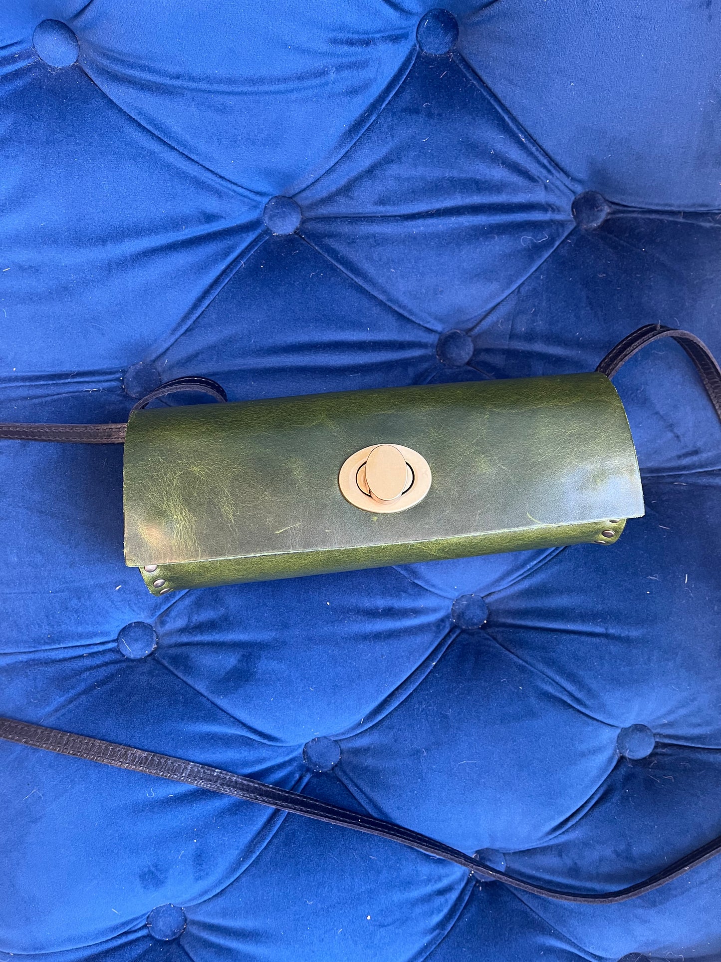 Cylindrical Clasp Crossbody Bag