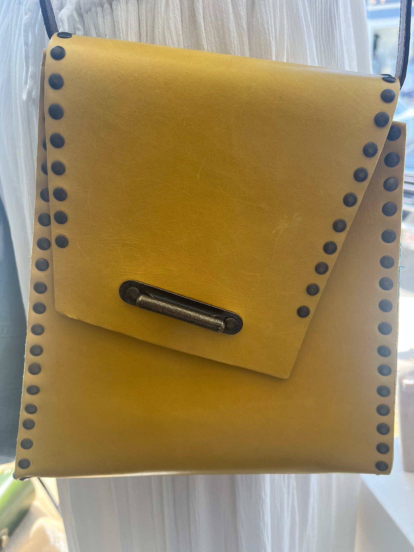 Slanted Studded Crossbody Bag