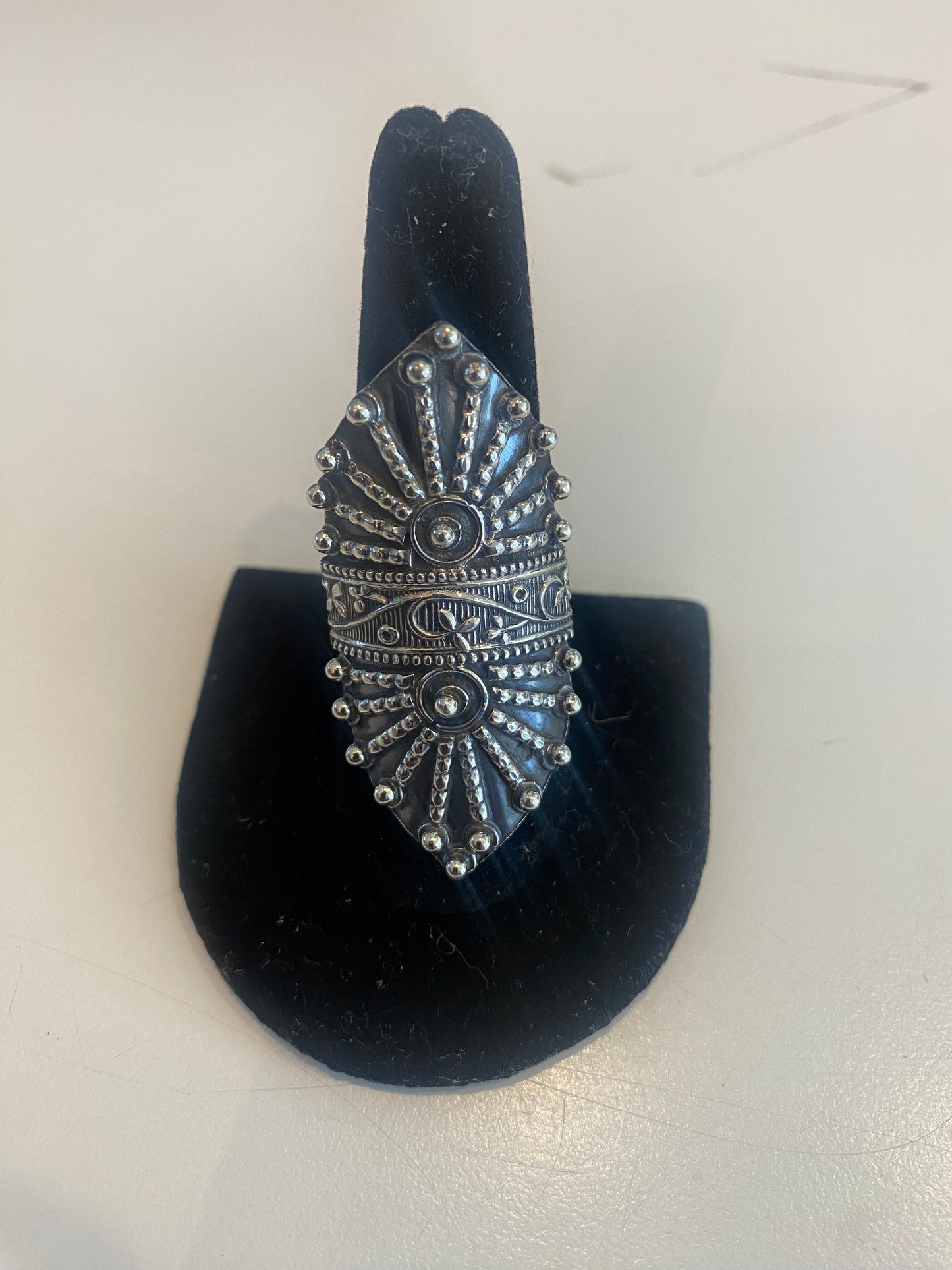 Studded Silver Detail Ring
