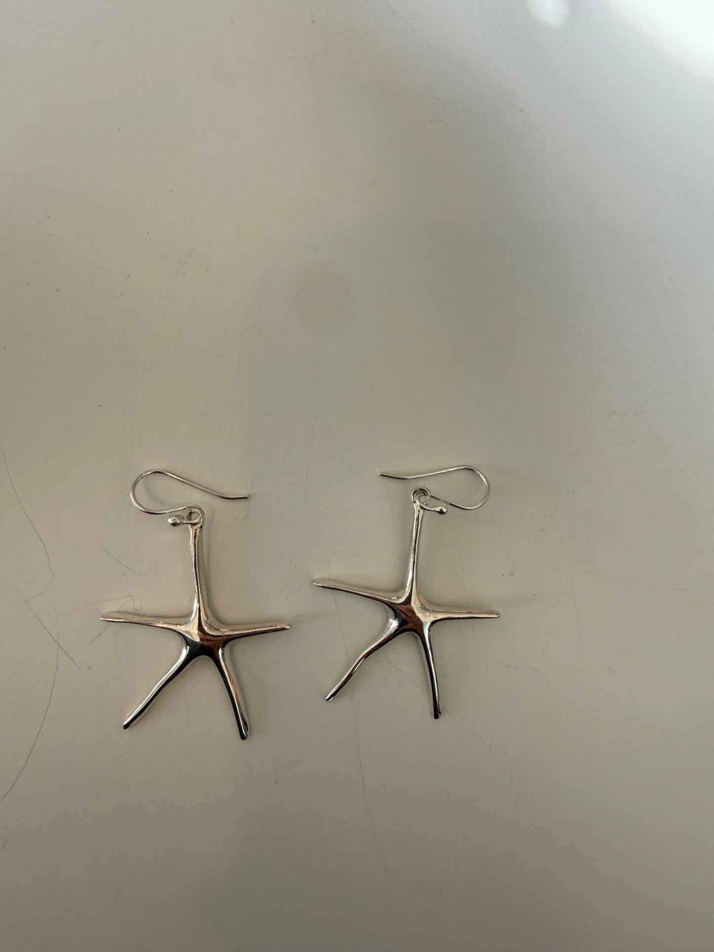 Silver Starfish Earrings