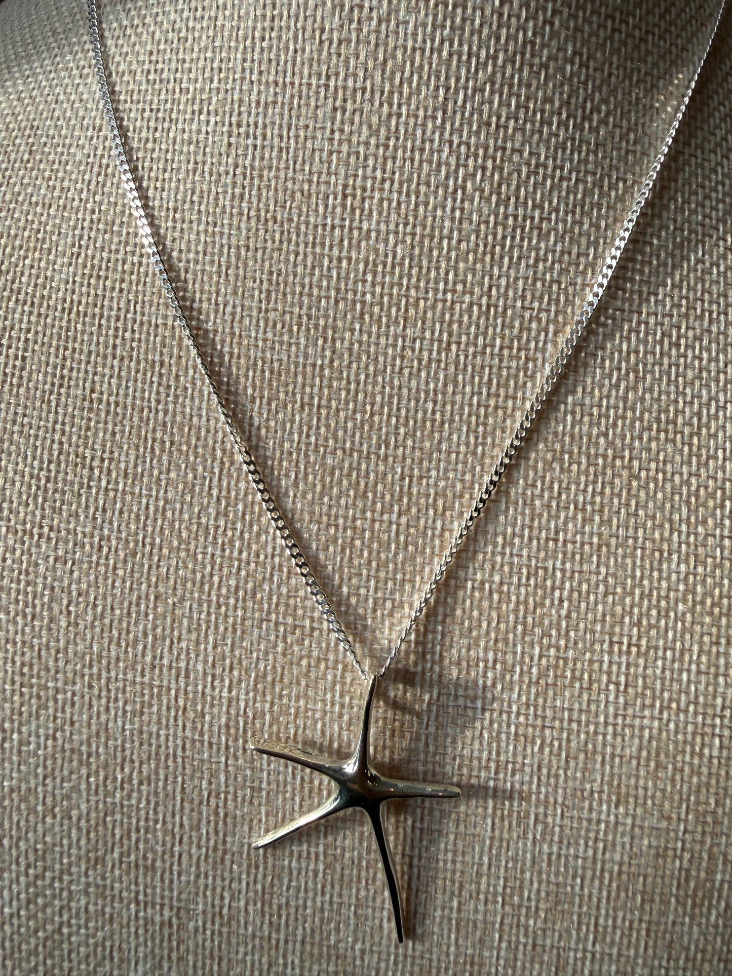 Silver Starfish Necklace