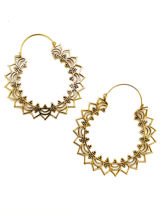 Izara Brass Hoops