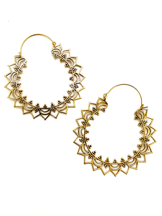 Izara Brass Hoops