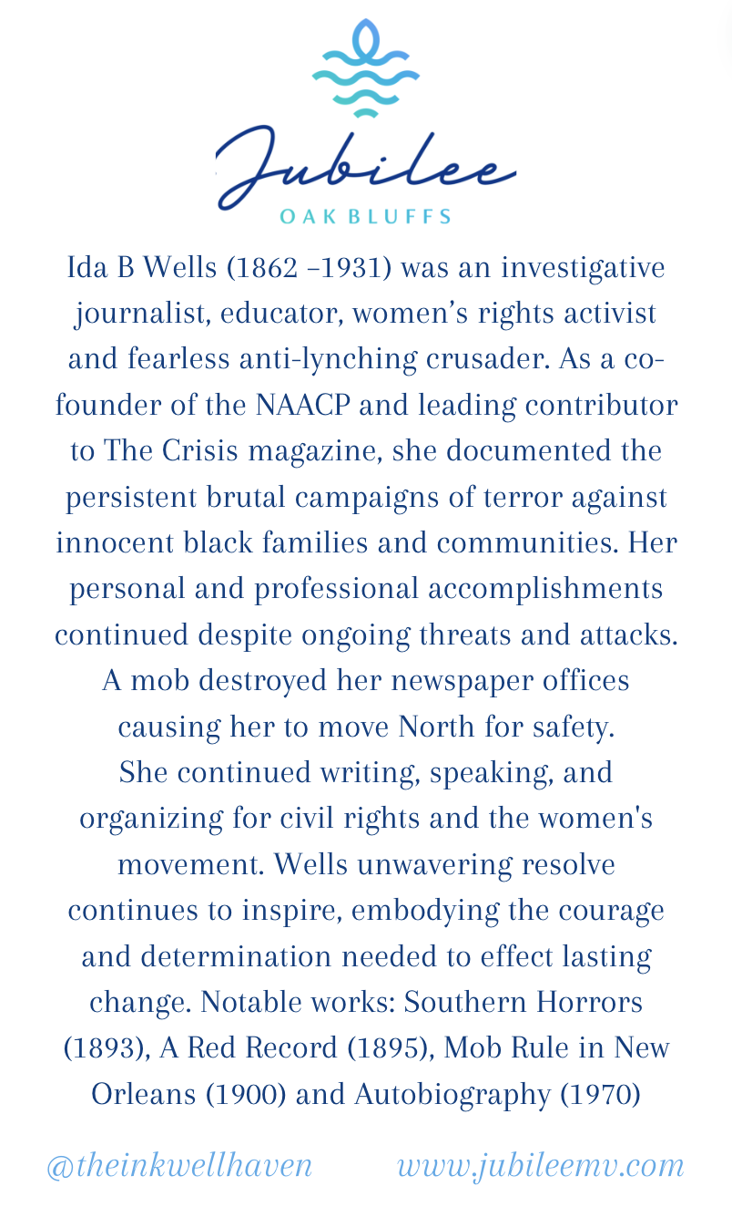 Ida B Wells "The Way to Right Wrongs" Quote Card