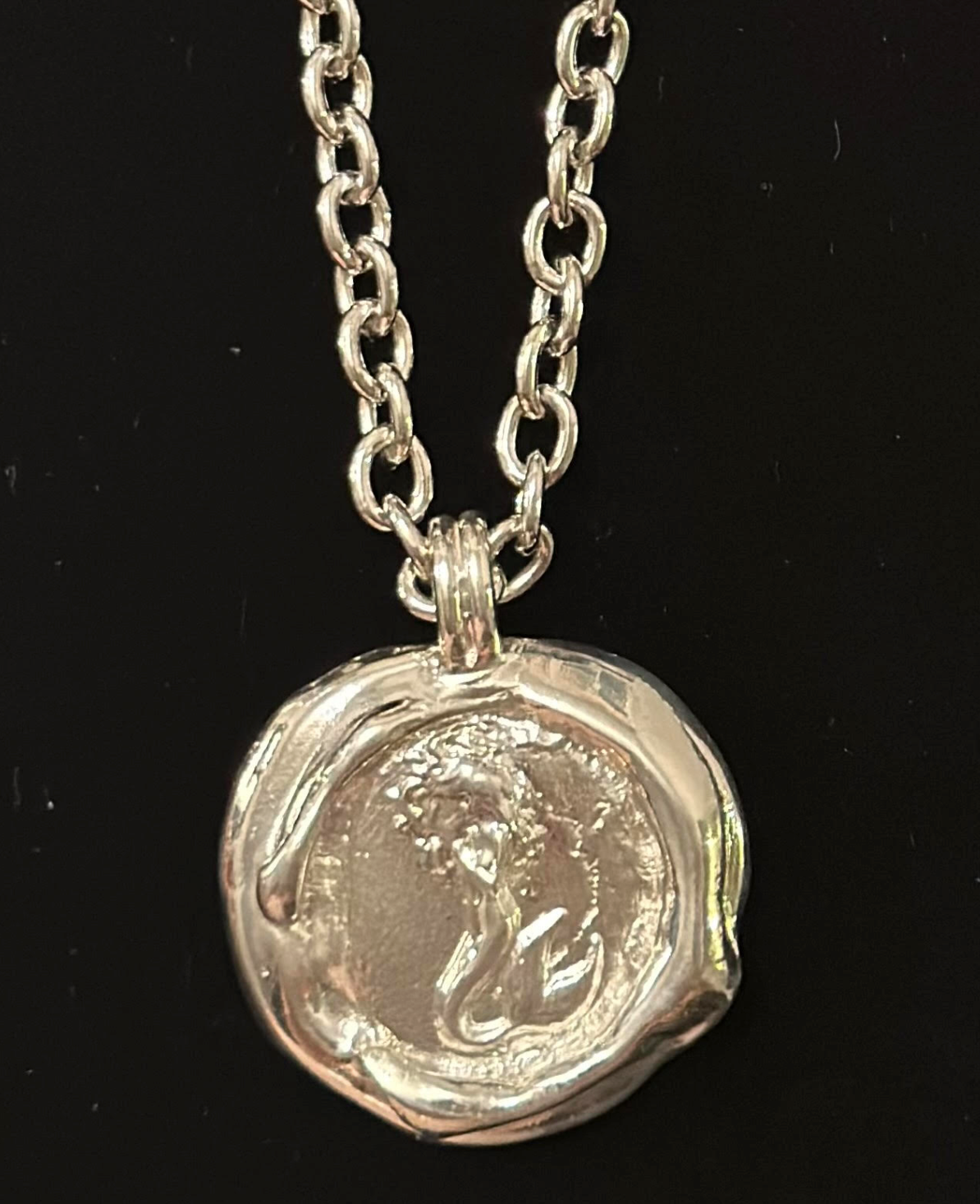Mermaid Noir Sterling Silver Necklace