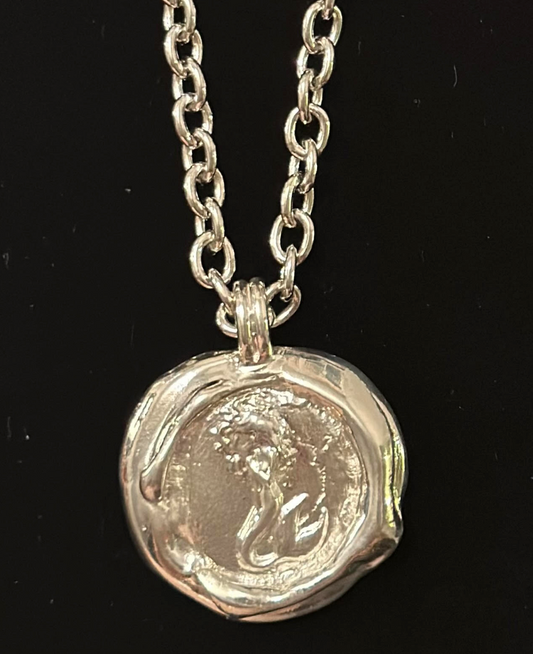Mermaid Noir Sterling Silver Necklace