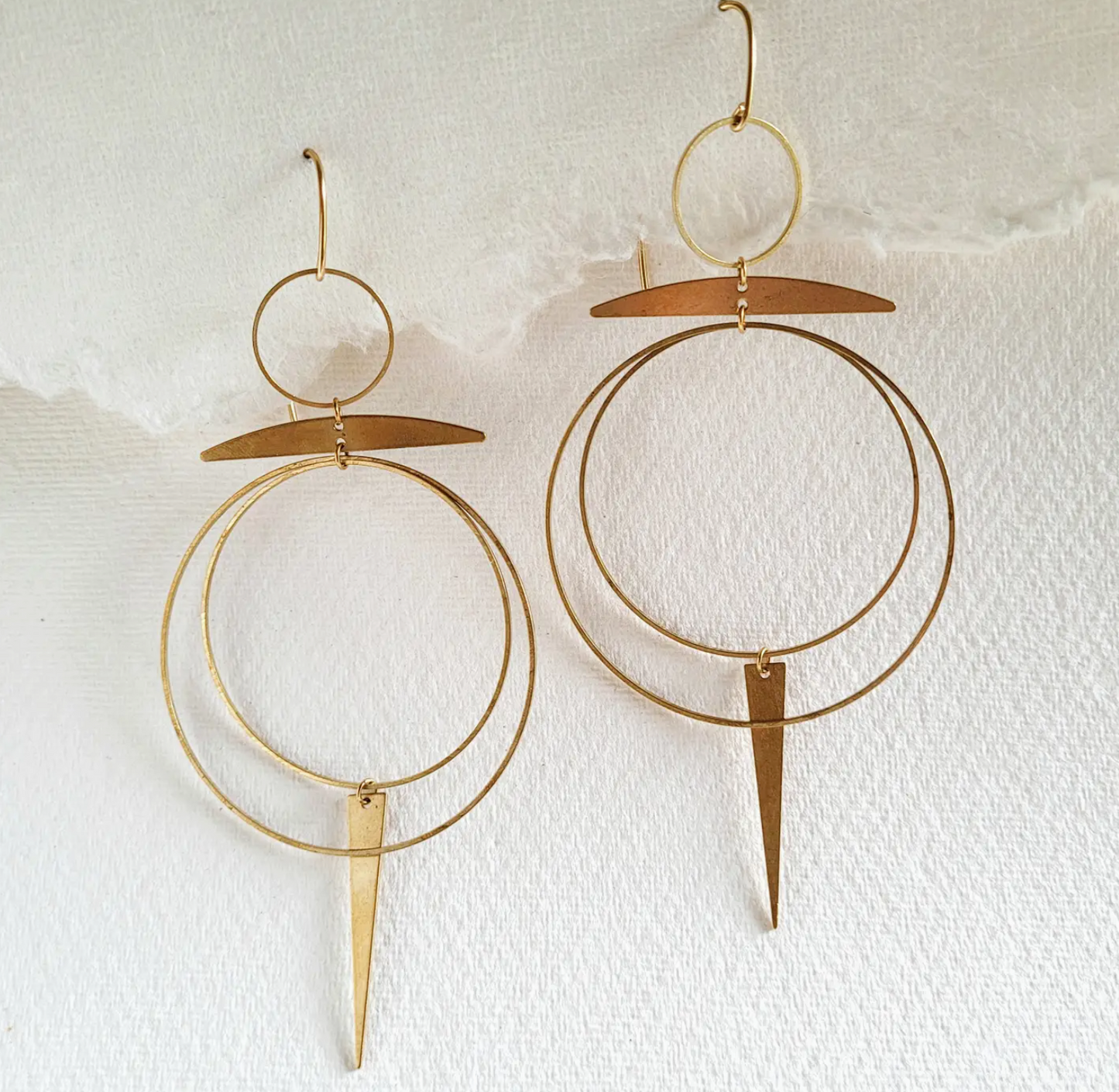 Geometric Solstice Chandelier Handmade Earrings