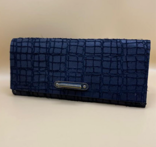 Rebel Medium Leather Clutch with Metal Bar