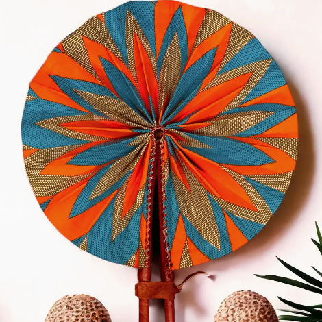 Ankara Print African Hand Fan
