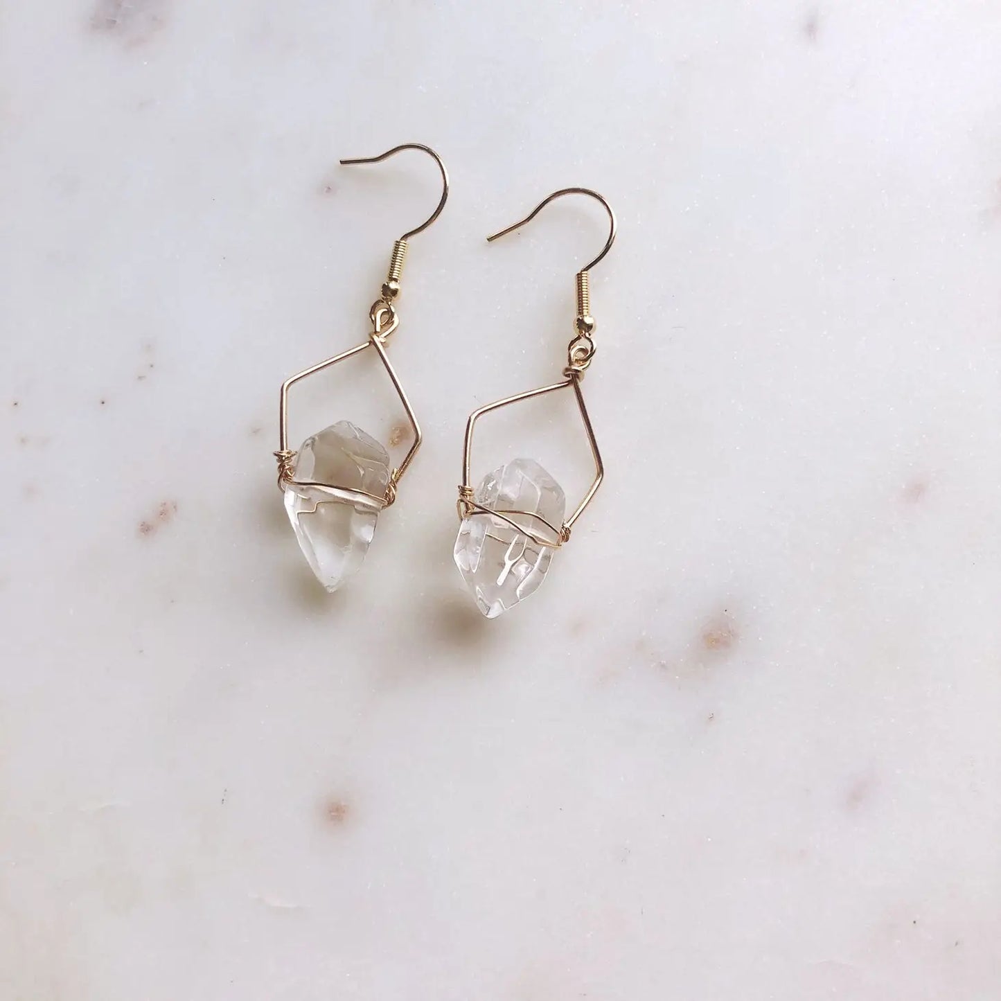 Quartz Nugget Earrings