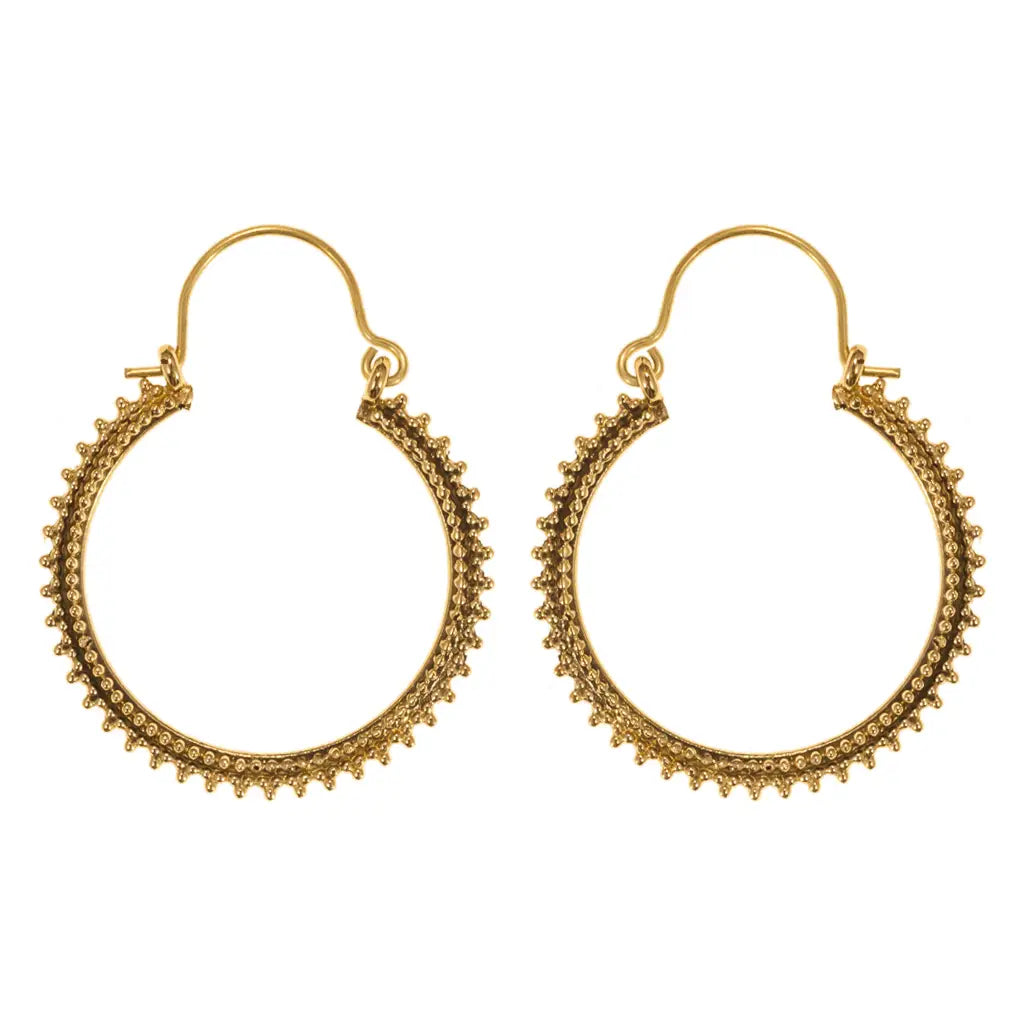 Lyonnesse Petite Granulated Hoop Earrings