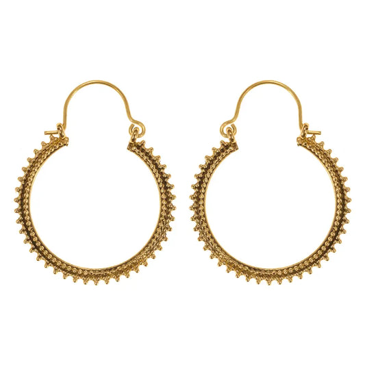 Lyonnesse Petite Granulated Hoop Earrings
