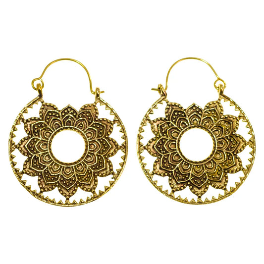 Siena Brass Flower Hoop