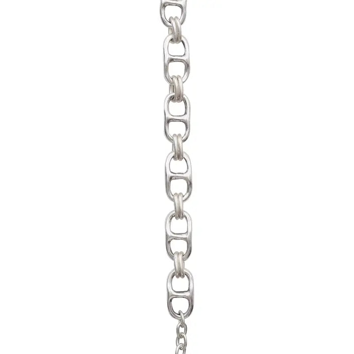 Handmade Double Link Pewter Bracelet