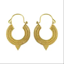Athena Petite Brass Hoop Earrings