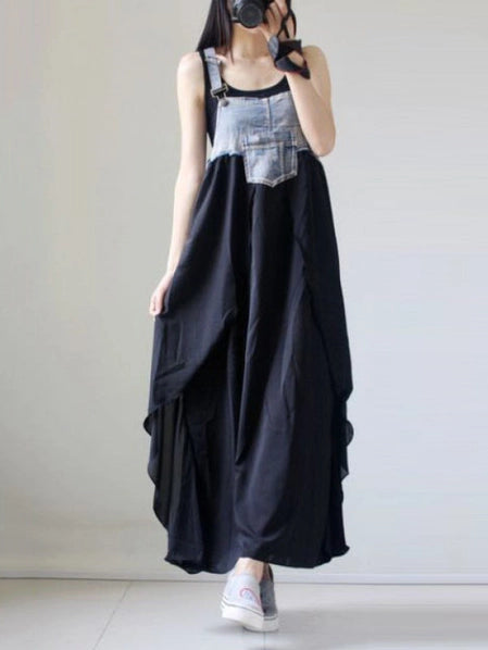 Irregularity Loose Falbala Maxi Dress