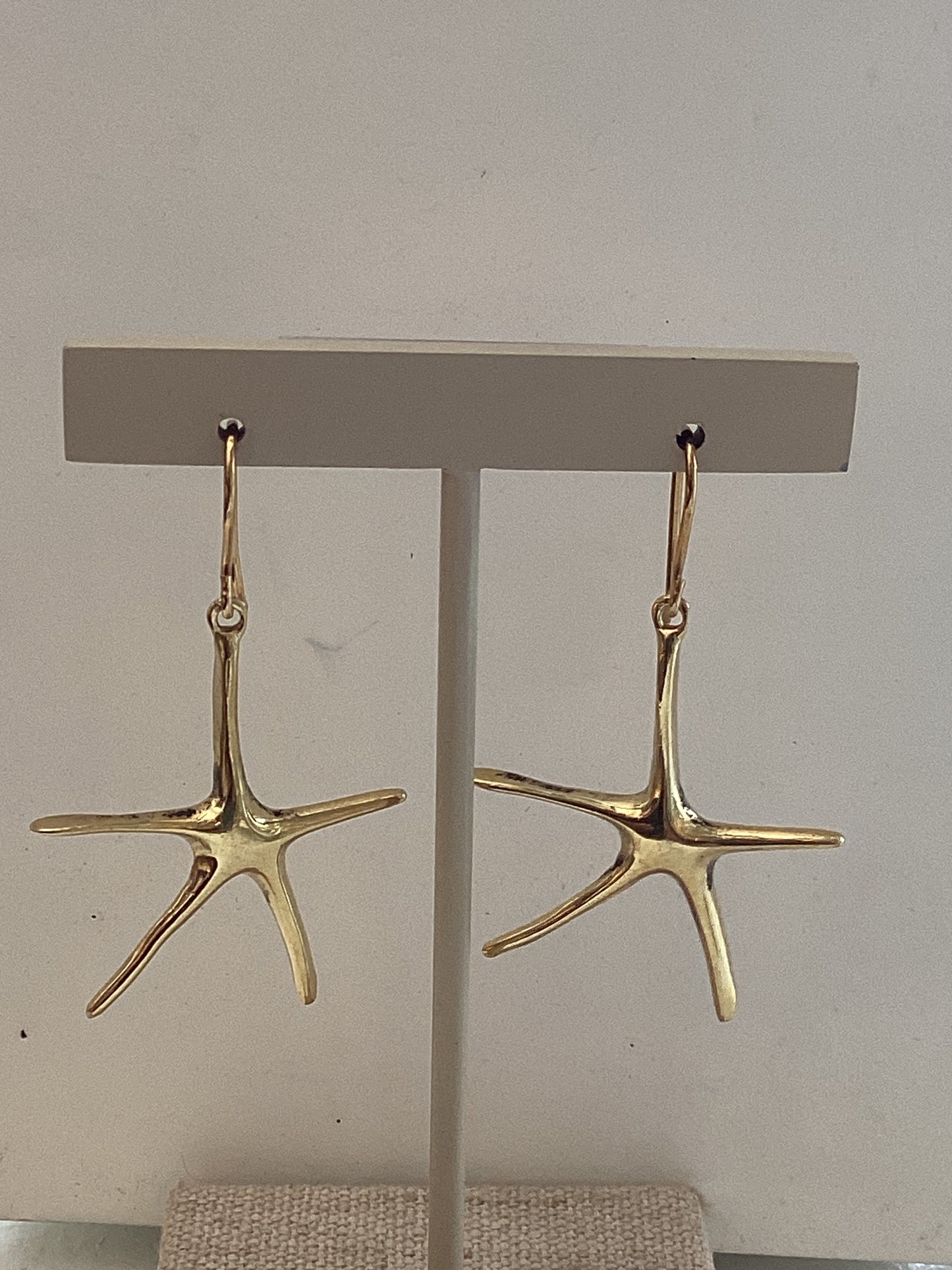 Brass Starfish Earrings