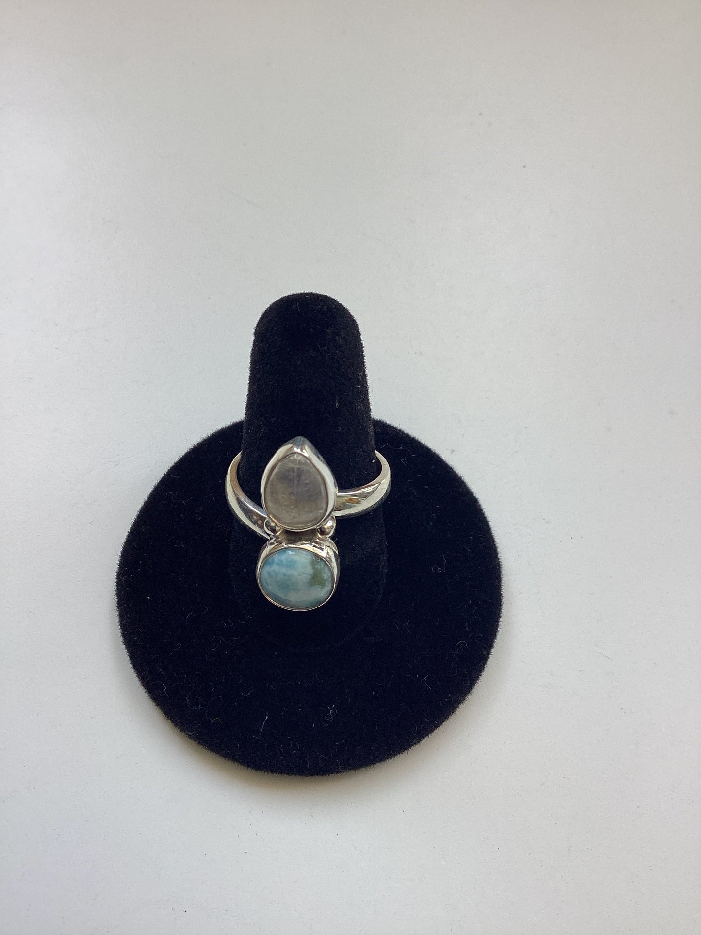 Goddess Larimar and Moonstone Small Ring