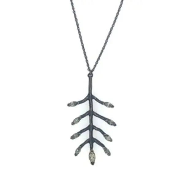 Crystal Tips Branch Necklace