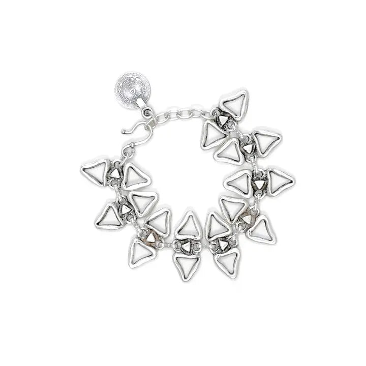 Handmade Pewter Triangle Bracelet