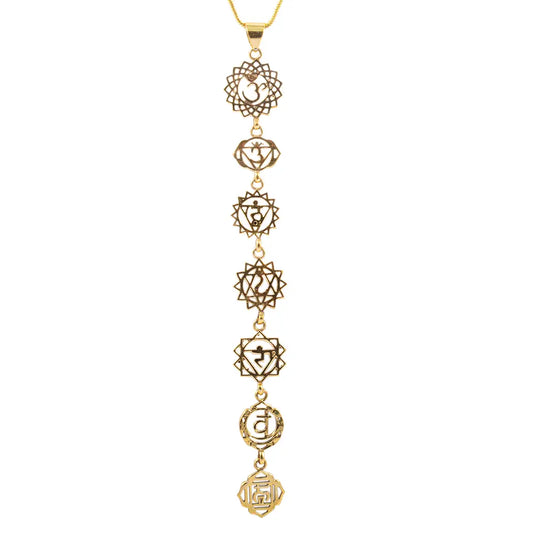 Divine Chakra Brass Pendant Necklace