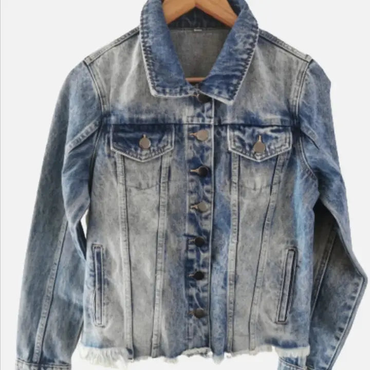 Denim Jacket with Fringe