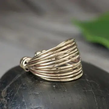 Adjustable Brass Bramble Ring