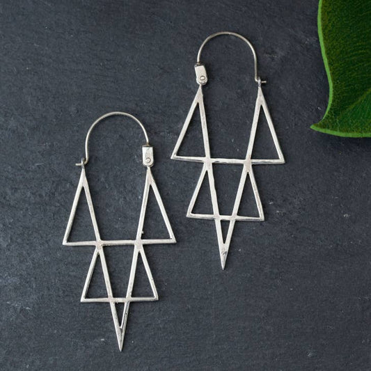Sterling Silver Star Point Earring
