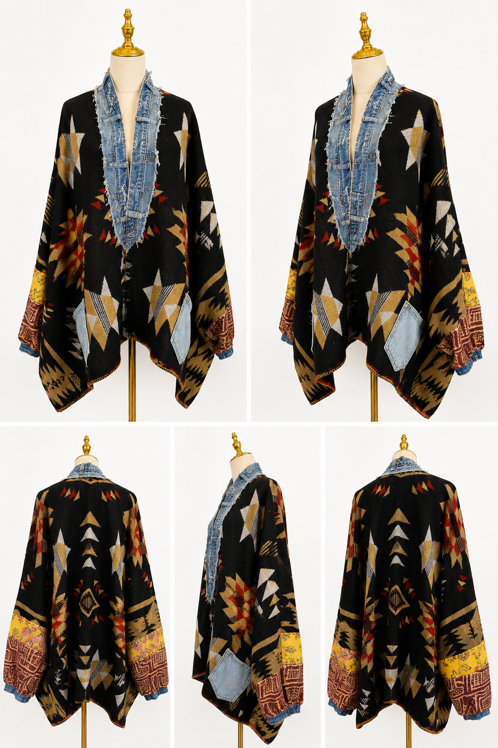 Midnight Mesa Handmade Sweater Kimono