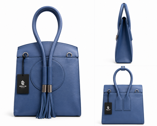 Debra Lee Circle Handle Tote – Blue