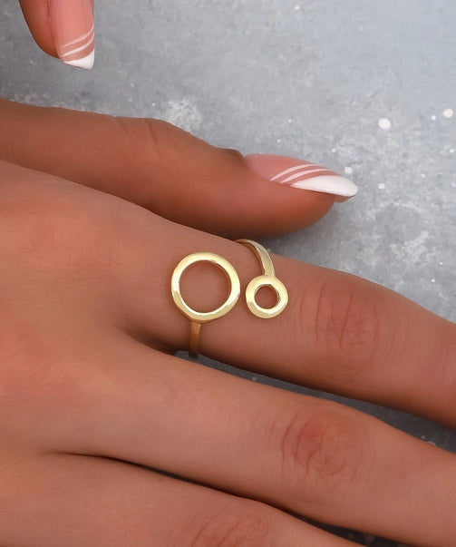 925 Sterling Silver Adjustable Goldtone Custom Design Ring