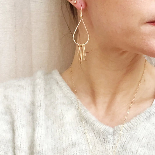 Bronze Raindrop Earrings