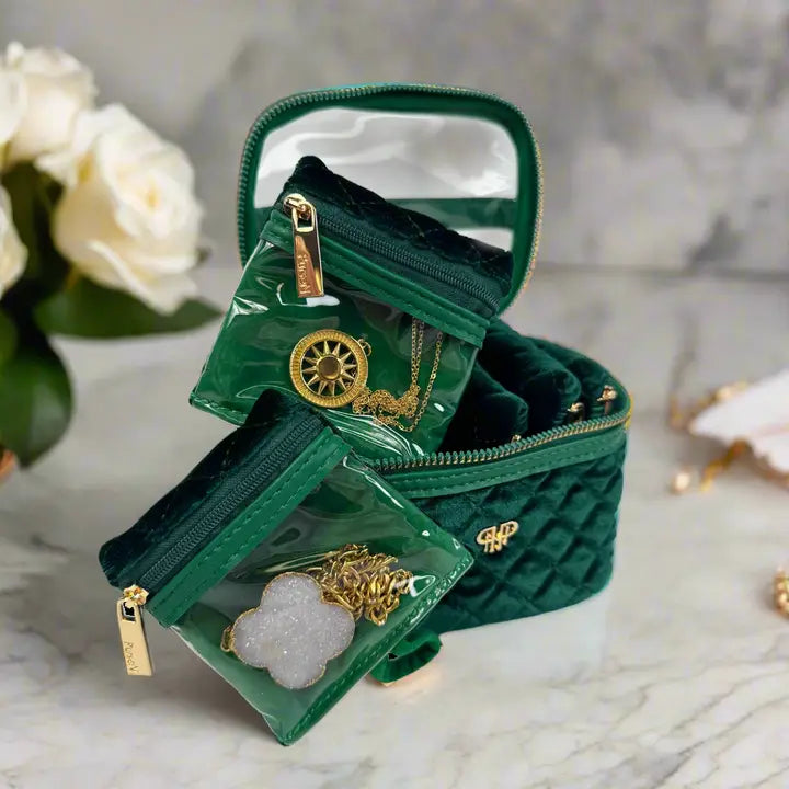 Getaway Jewelry Case- Emerald Velvet