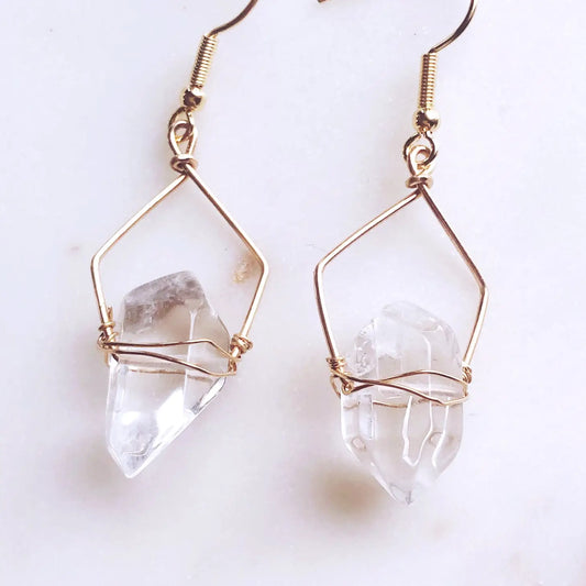 Quartz Nugget Earrings