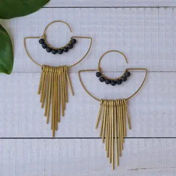 Brass Fringe Earring