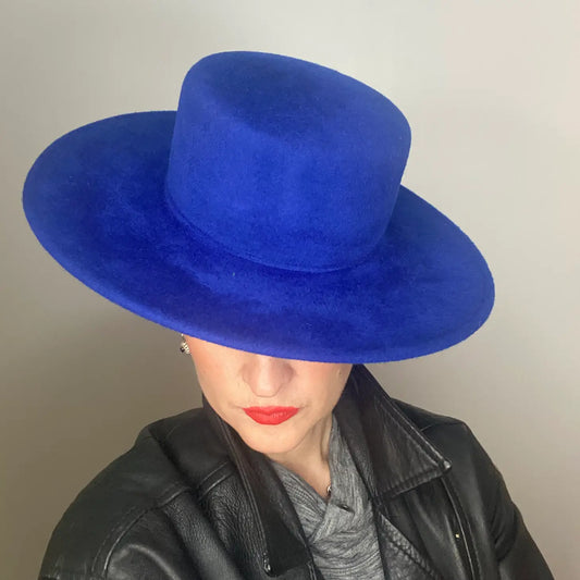 Handcrafted Bolero Hat (Blue)
