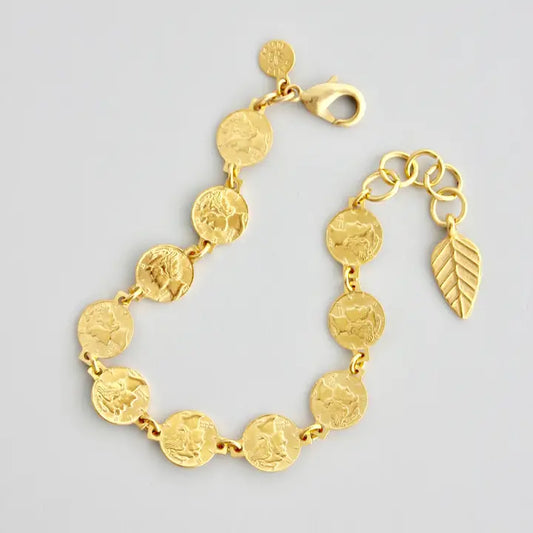 Gold Coin Chain Bracelet