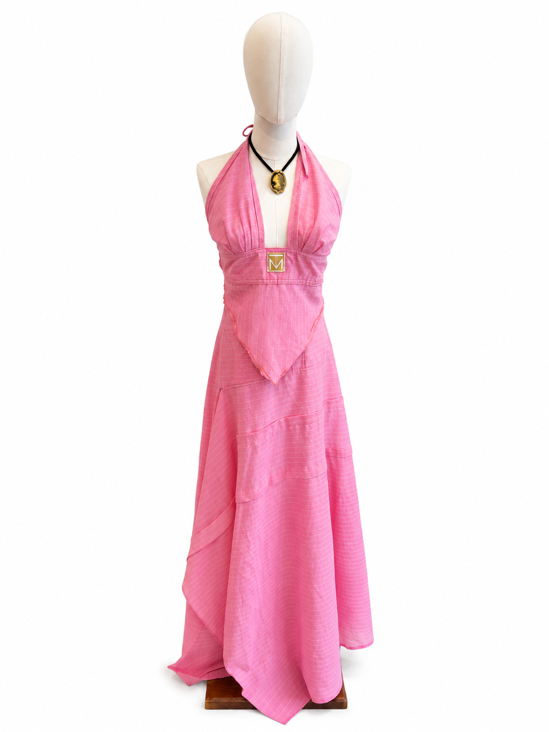Pink Halter Maxi Skirt Set