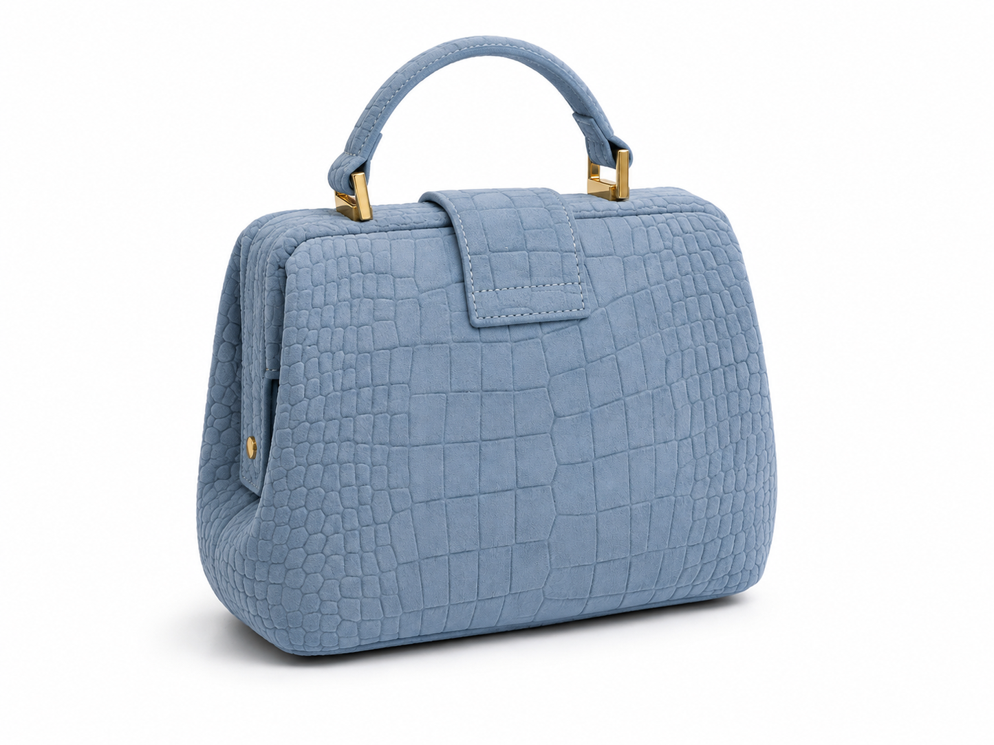 Brandon Blackwood Doctor Elizabeth Suede Croc Bag