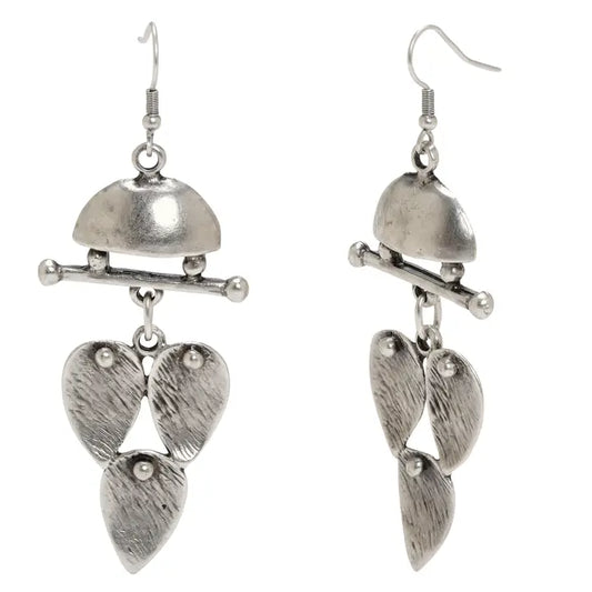 Handmade 3 Layer Pewter Earrings