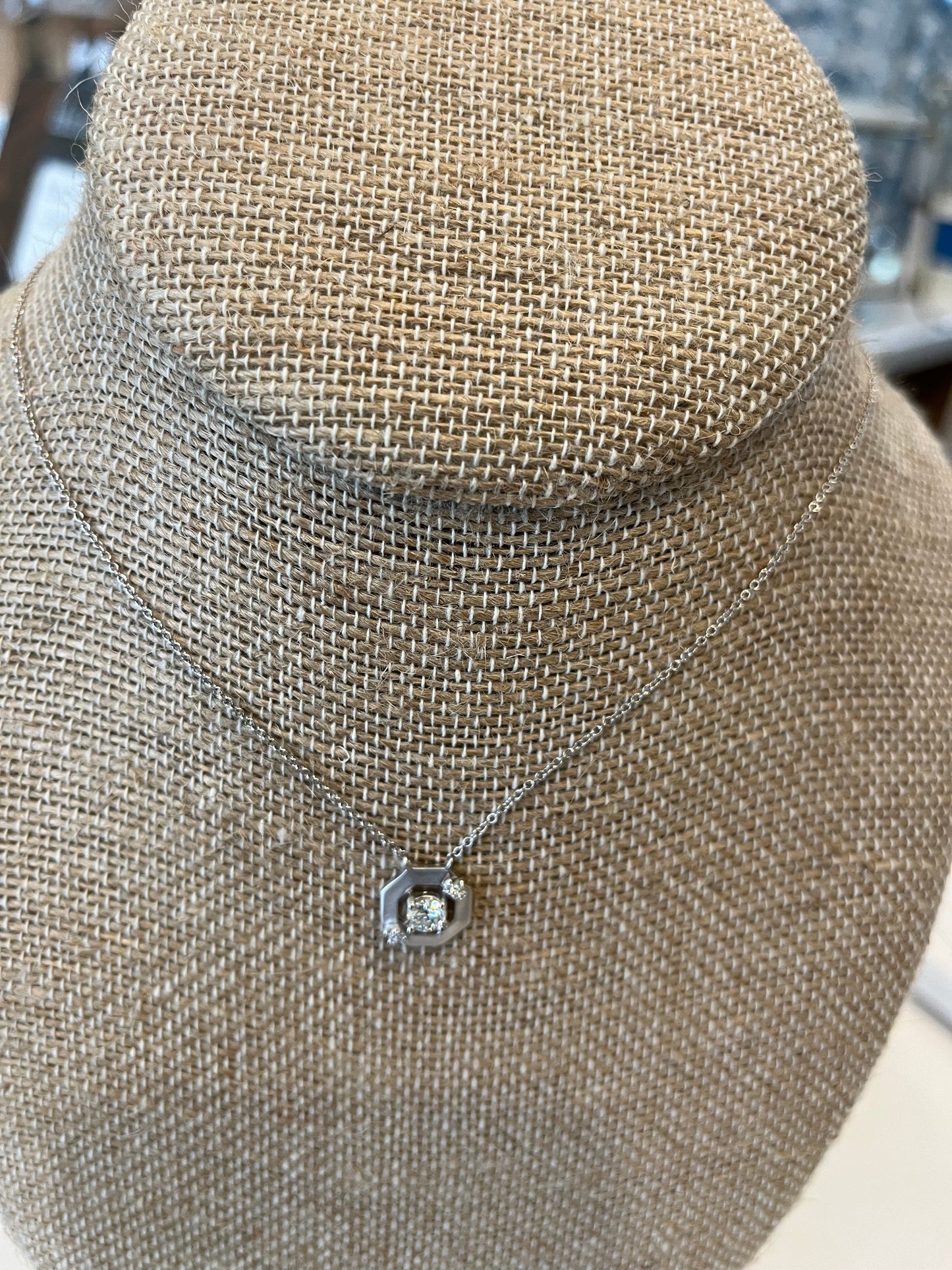 Octagonal Pendant Necklace - Sheryl Jones