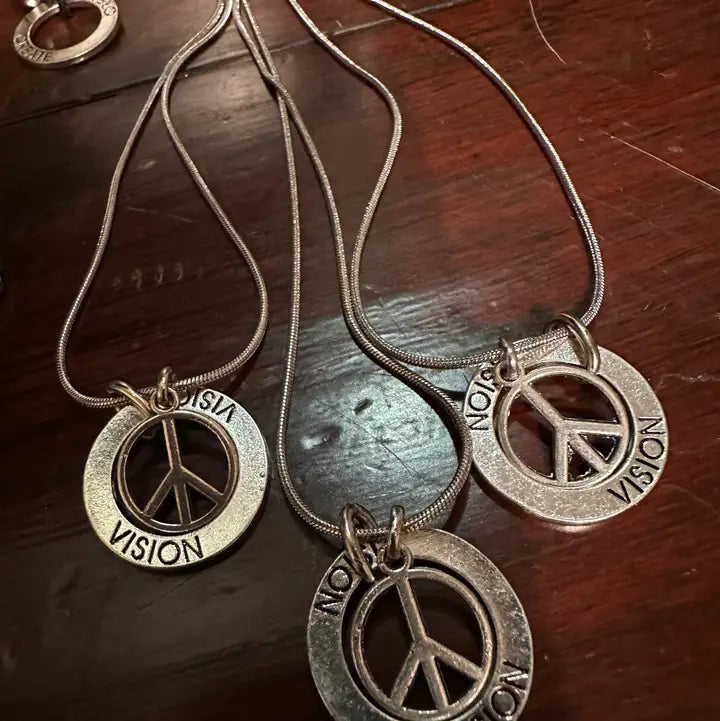 Vision and Peace Silver Necklace