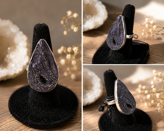 Midnight Druzy Statement Ring